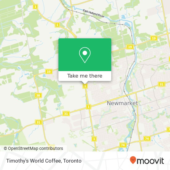 Timothy's World Coffee, 17906 Yonge St Newmarket, ON L3Y plan