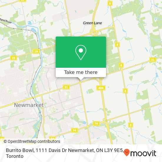Burrito Bowl, 1111 Davis Dr Newmarket, ON L3Y 9E5 map
