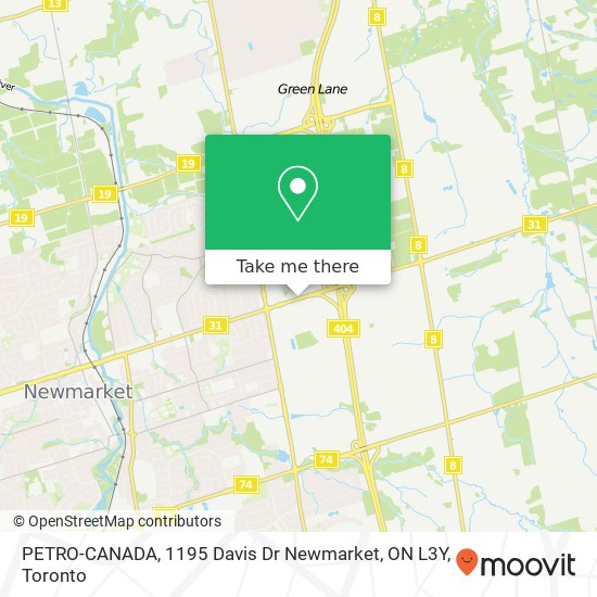 PETRO-CANADA, 1195 Davis Dr Newmarket, ON L3Y map