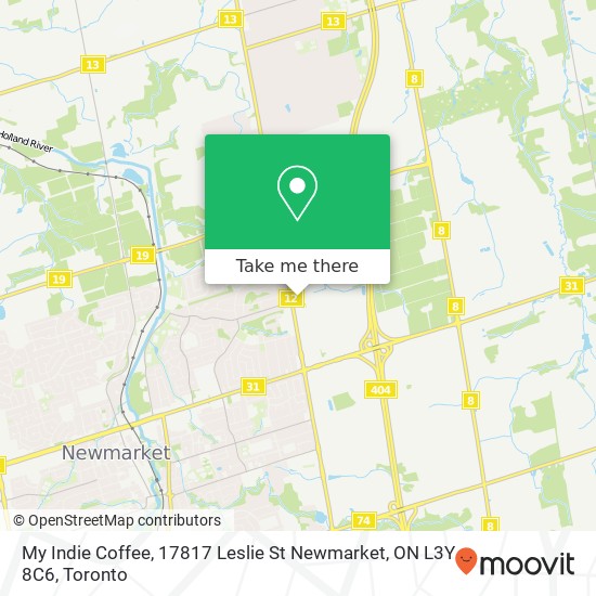 My Indie Coffee, 17817 Leslie St Newmarket, ON L3Y 8C6 map