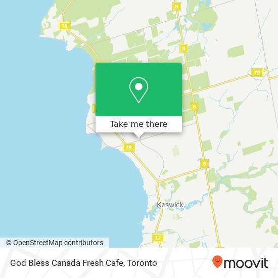 God Bless Canada Fresh Cafe, 196 Church St Georgina, ON L4P 1J7 map