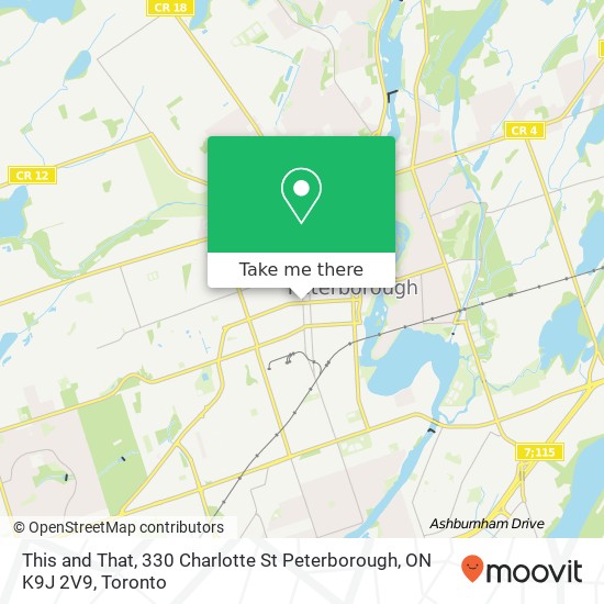 This and That, 330 Charlotte St Peterborough, ON K9J 2V9 map