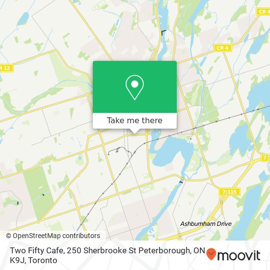 Two Fifty Cafe, 250 Sherbrooke St Peterborough, ON K9J map