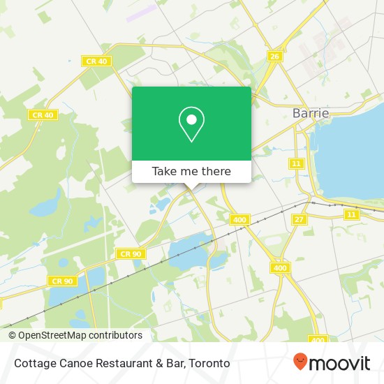 Cottage Canoe Restaurant & Bar, 453 Dunlop St W Barrie, ON L4N 1C3 map