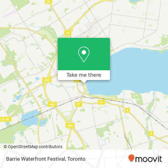 Barrie Waterfront Festival map