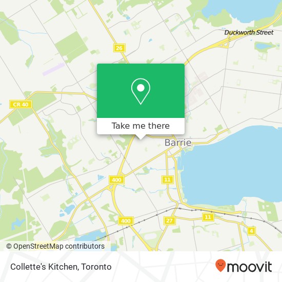 Collette's Kitchen, 121 Wellington St W Barrie, ON L4N 1L3 map