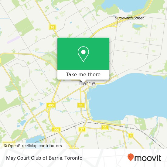 May Court Club of Barrie, 54 Maple Ave Barrie, ON L4N 1R8 map