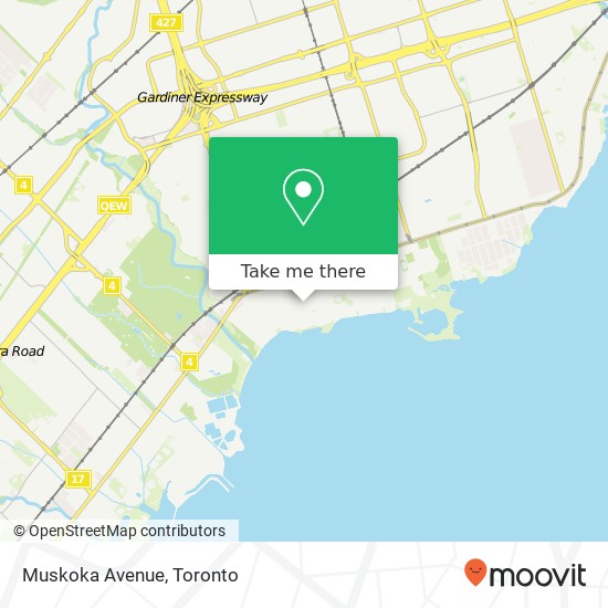 Muskoka Avenue map