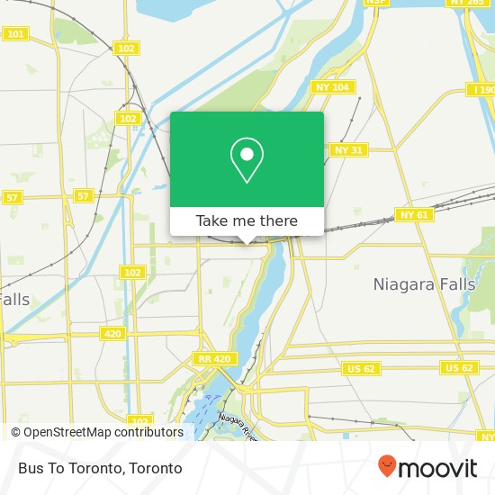Bus To Toronto map