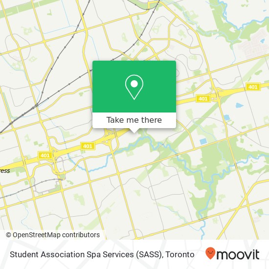 Student Association Spa Services (SASS) map