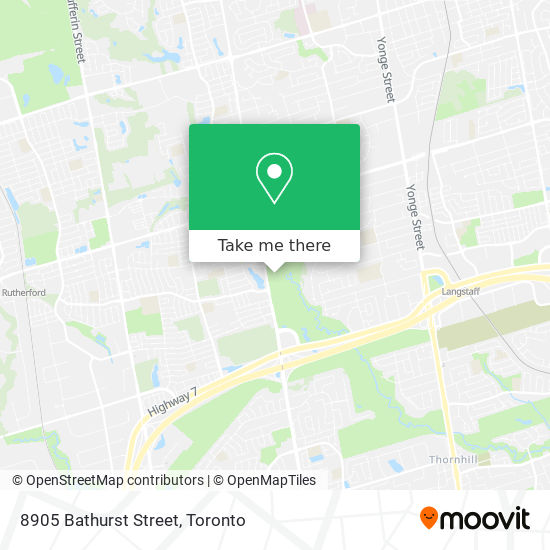 8905 Bathurst Street map