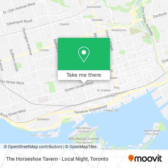 The Horseshoe Tavern - Local Night map