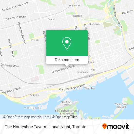 The Horseshoe Tavern - Local Night map