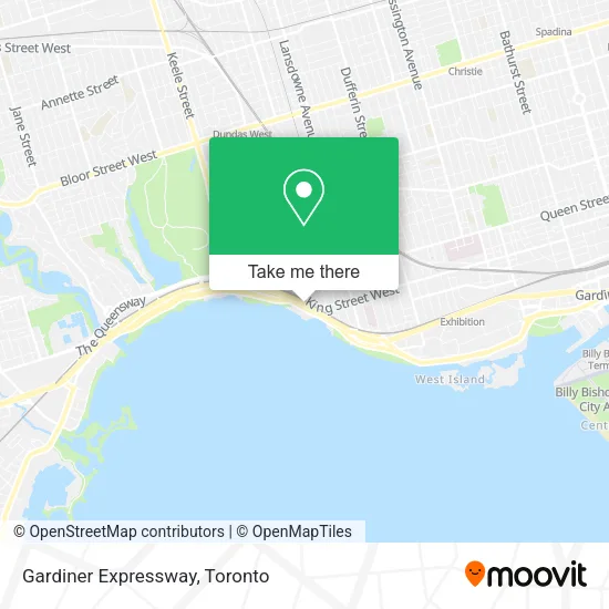 Gardiner Expressway map