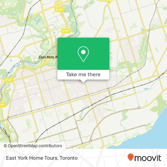 East York Home Tours map