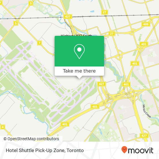 Hotel Shuttle Pick-Up Zone plan