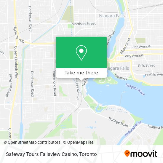 Safeway Tours Fallsview Casino map