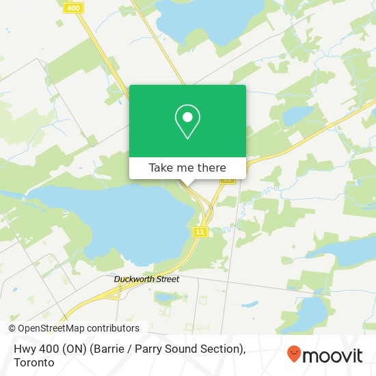 Hwy 400 (ON) (Barrie / Parry Sound Section) map