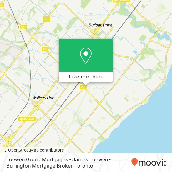 Loewen Group Mortgages - James Loewen - Burlington Mortgage Broker map