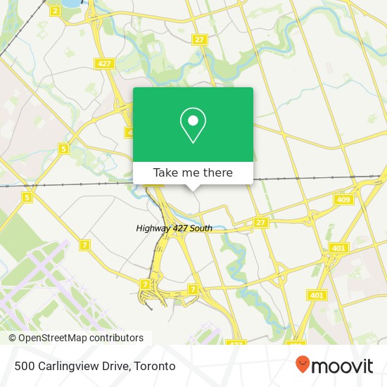 500 Carlingview Drive map