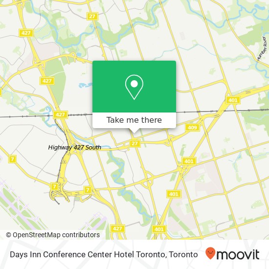 Days Inn Conference Center Hotel Toronto map
