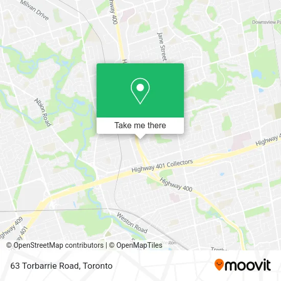 63 Torbarrie Road map
