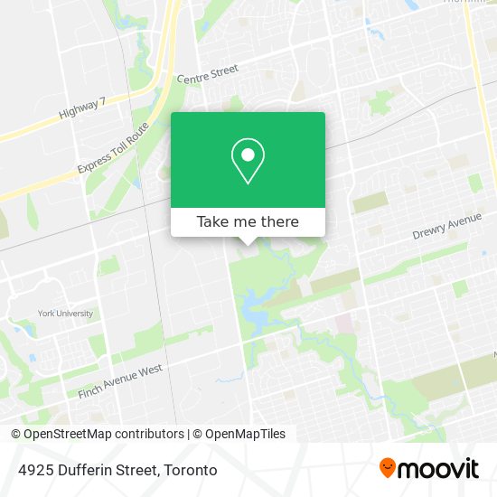 4925 Dufferin Street map