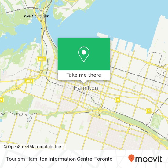 Tourism Hamilton Information Centre map