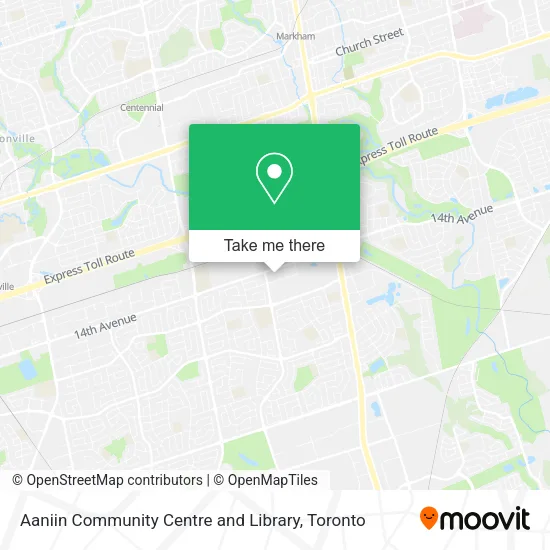 Aaniin Community Centre and Library map