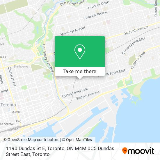 1190 Dundas St E, Toronto, ON M4M 0C5 Dundas Street East map