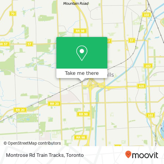 Montrose Rd Train Tracks map