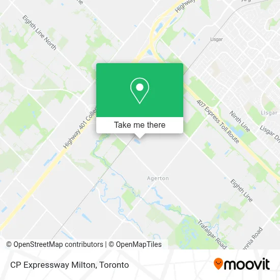 CP Expressway Milton map
