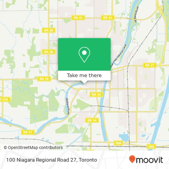 100 Niagara Regional Road 27 map