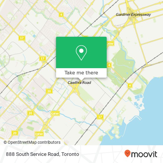 888 South Service Road map