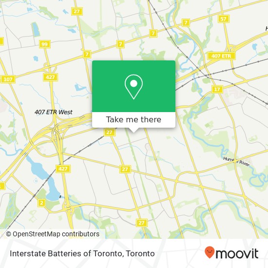 Interstate Batteries of Toronto map