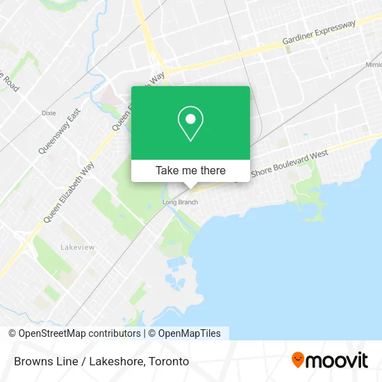 Browns Line / Lakeshore map