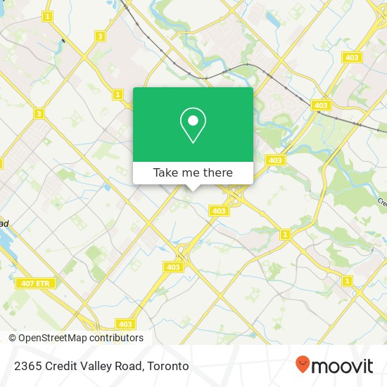 2365 Credit Valley Road map