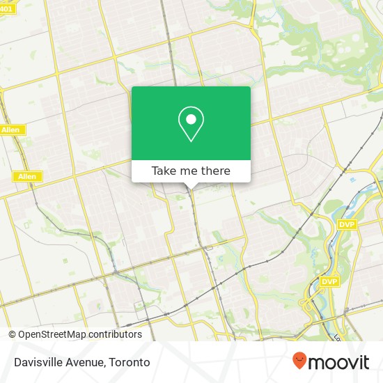 Davisville Avenue map