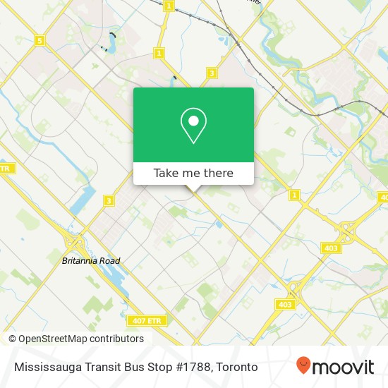 Mississauga Transit Bus Stop #1788 map