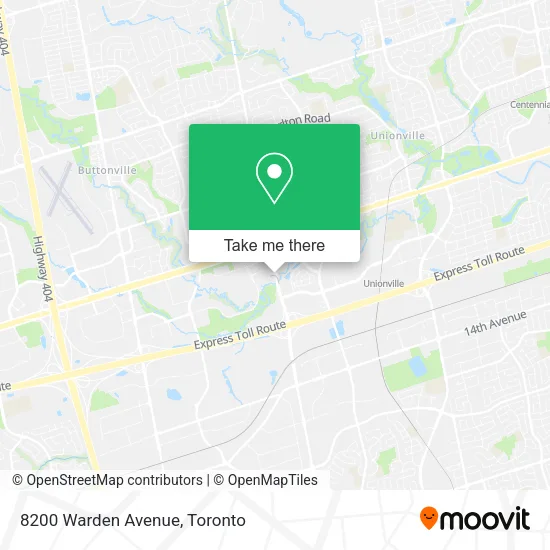 8200 Warden Avenue map