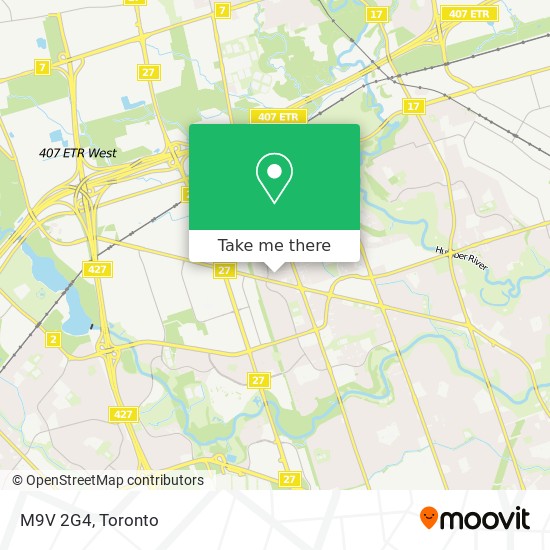 M9V 2G4 map