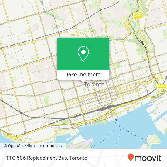 TTC 506 Replacement Bus map