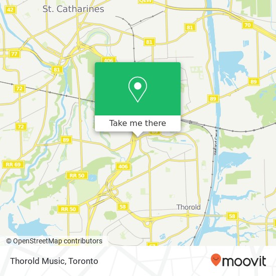 Thorold Music map