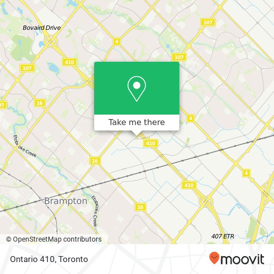 Ontario 410 map