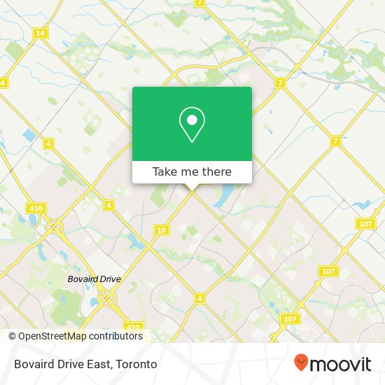 Bovaird Drive East map