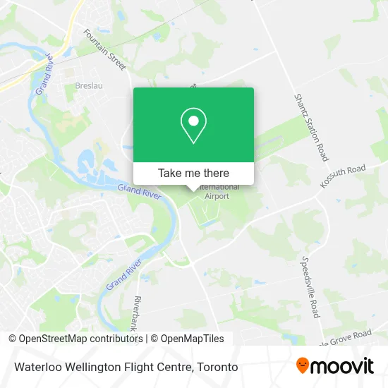 Waterloo Wellington Flight Centre map