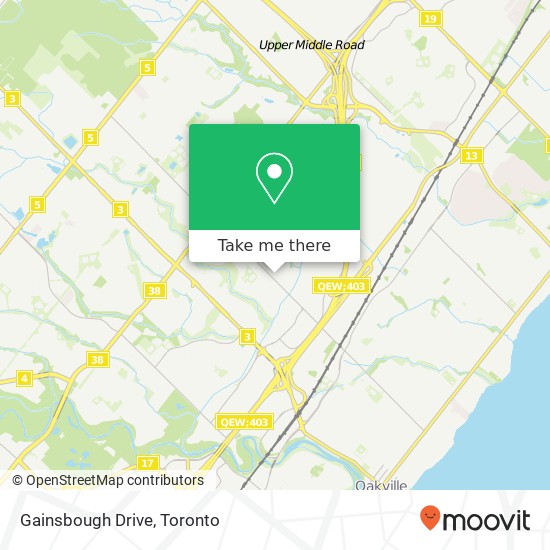 Gainsbough Drive map