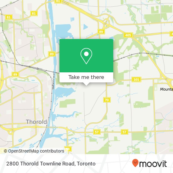 2800 Thorold Townline Road map