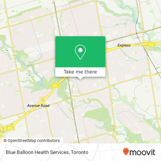 Blue Balloon Health Services map