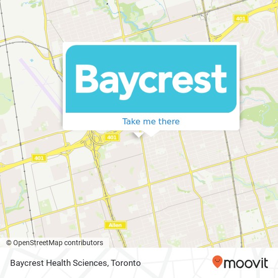 Baycrest Health Sciences map